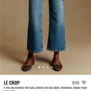 Sezane Classic Blue Cropped Jeans